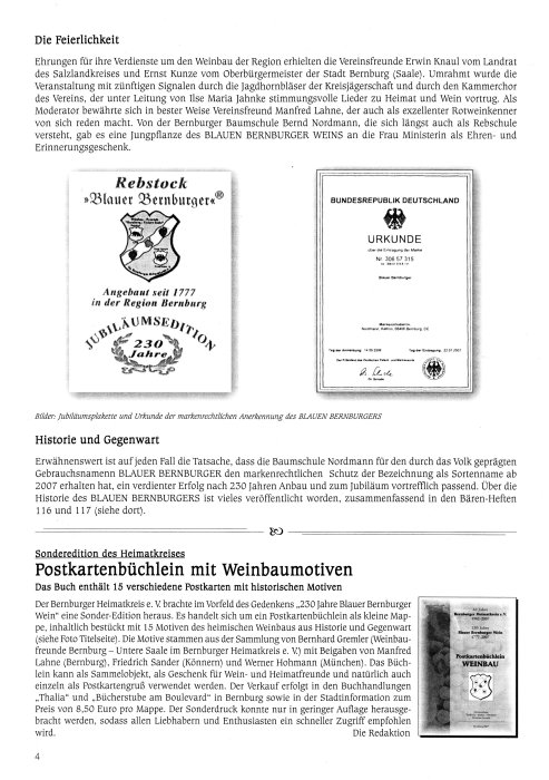 Pressebeitrag Bernburger Bär Nr. 119 Seite 4